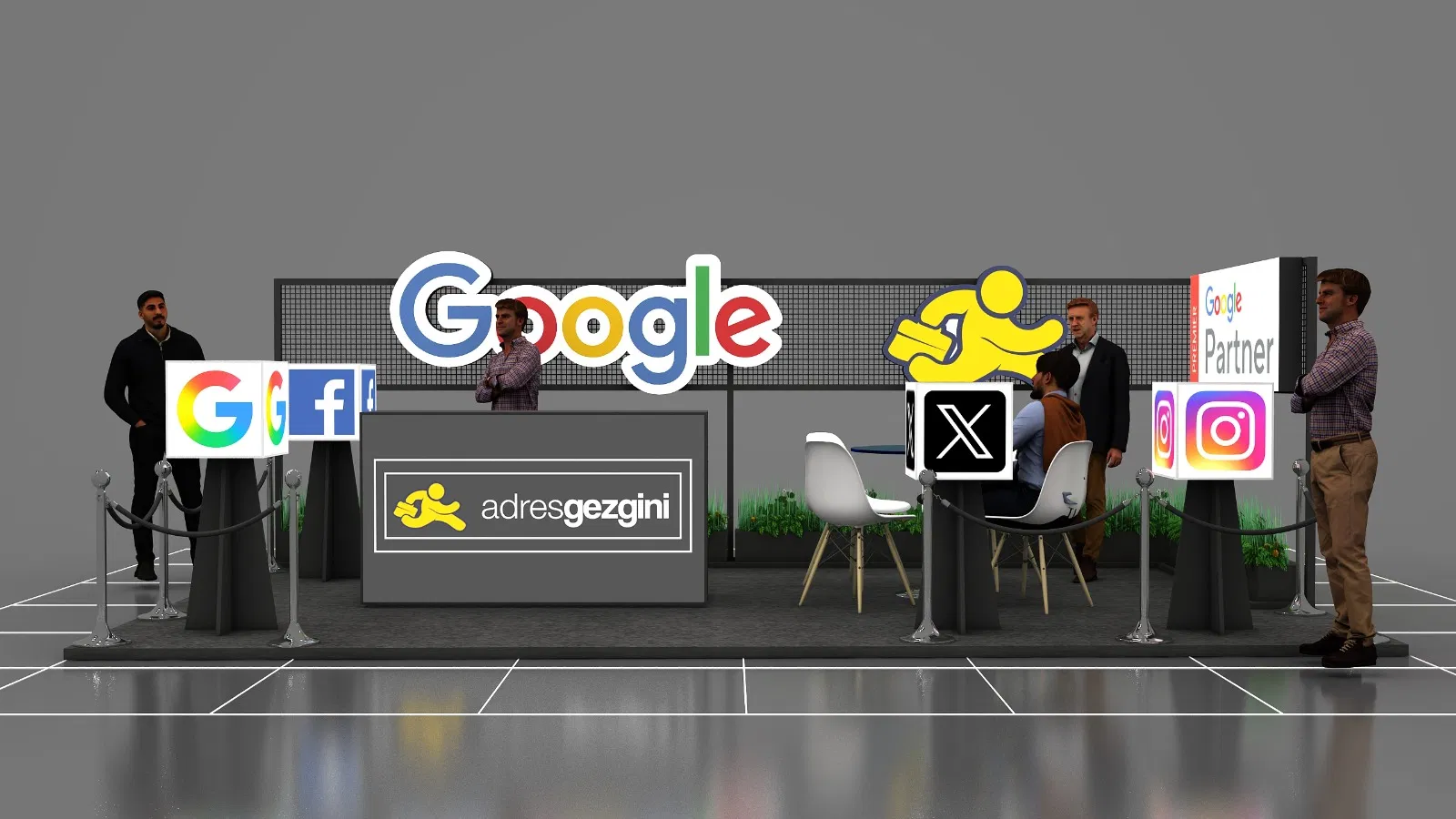 AdresGezgini Yazılım Design Bilişim Contact ve Reklam Hiz. San. ve Tic. A.Ş. exhibition stand installation 3