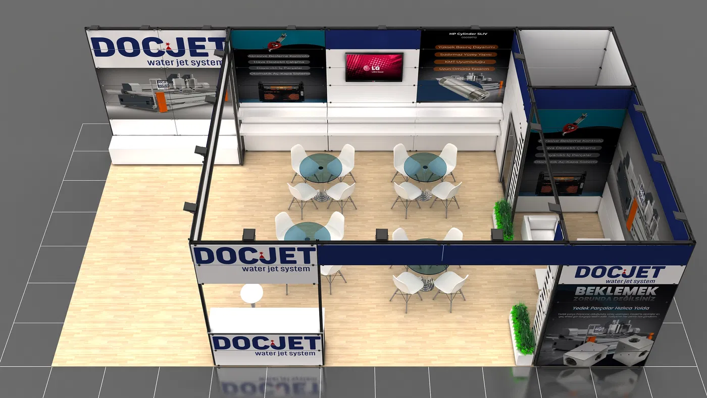 Docjet Robotik Otomasyon Su Jeti Sist. Mak. San. ve Tic. Ltd. Şti. fuar standı uygulaması 1