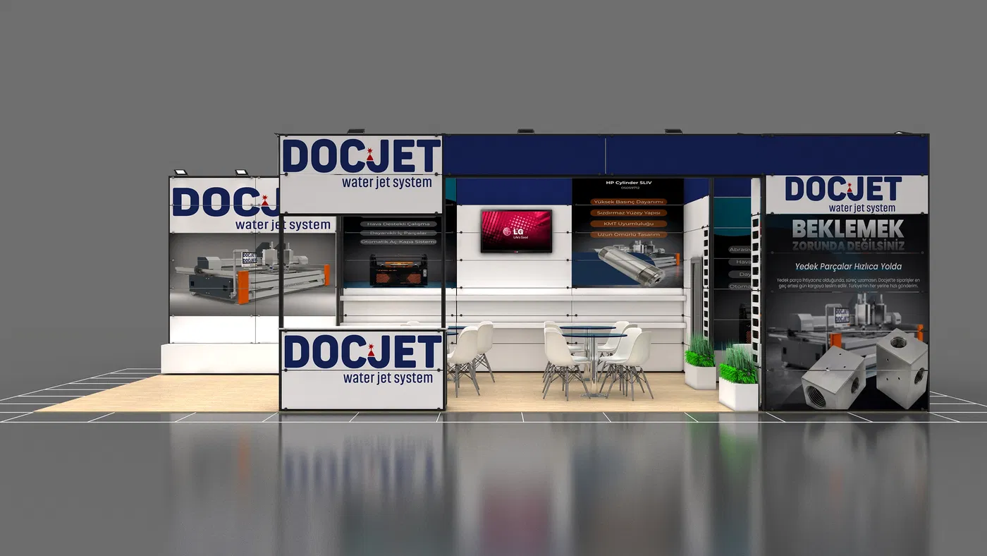 Docjet Robotik Otomasyon Su Jeti Sist. Mak. San. ve Tic. Ltd. Şti. fuar standı uygulaması 6